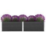 Vidaxl lit surlev de jardin 250x50x54 cm wpc gris