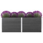 Vidaxl lit surlev de jardin 250x50x91 cm wpc gris
