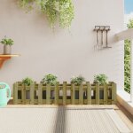Vidaxl lit surélevé de jardin design de clôture bois de pin imprégné Vidaxl lit surélevé de jardin design de clôture bois de pin imprégné