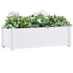 Vidaxl lit sur�lev� de jardin pp blanc 100x43x35 cm