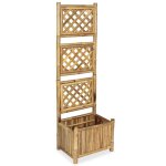Vidaxl lit sur�lev� de jardin avec treillis bambou 40 cm