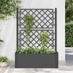 Vidaxl lit sur�lev� de jardin treillis syst�me d'arrosage anthracite