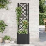 Vidaxl lit sur�lev� de jardin treillis syst�me d'arrosage anthracite