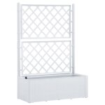 Vidaxl lit surlev de jardin et treillis et systme d'arrosage blanc
