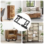 Vidaxl m�canisme de levage de lit 2 pcs noir 34 x 9. 5 x 4 mm fer