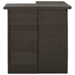 Vidaxl ensemble de bar de jardin 16 pcs coussins rsine tresse marron