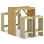 Vidaxl meubles de bar de jardin 5 pcs bois de pin impr�gn�