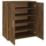 Vidaxl meuble Ã chaussures chne fum 60x35x70 cm bois d'ingnierie
