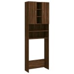 Vidaxl meuble pour machine Ã laver chne marron 64x25, 5x190 cm