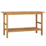 Vidaxl meuble de salle de bain bois de teck solide 132x45x75 cm
