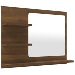 Vidaxl miroir de bain chne marron 60x10, 5x45 cm bois d'ingnierie