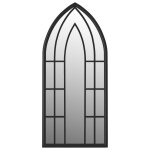 Vidaxl miroir de jardin noir 100x45 cm fer pour utilisation extrieure