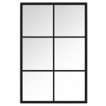 Vidaxl miroir mural noir 60x40 cm mtal