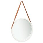 Vidaxl miroir mural avec sangle 50 cm blanc Vidaxl miroir mural avec sangle 50 cm blanc