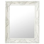 Vidaxl miroir mural style baroque 50x60 cm blanc Vidaxl miroir mural style baroque 50x60 cm blanc