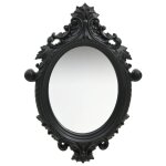 Vidaxl miroir mural style chteau 56x76 cm noir