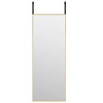 Vidaxl miroir de porte dor 30x80 cm verre et aluminium
