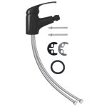 Vidaxl mitigeur de bidet de salle de bain noir 13x12 cm