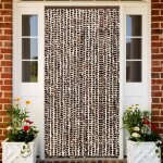 Vidaxl moustiquaire marron et blanc 100x220 cm chenille