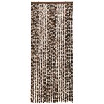 Vidaxl moustiquaire marron et blanc 56x185 cm chenille