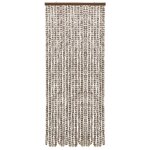 Vidaxl moustiquaire taupe et blanc 56x185 cm chenille Vidaxl moustiquaire taupe et blanc 56x185 cm chenille