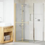 Vidaxl mur de douche  l'italienne dor et transparent 80 x 190 cm