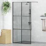 Vidaxl mur de douche � l'italienne noir 100 x 195 cm verre tremp�