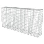 Vidaxl mur en gabion avec couvercles acier galvanis� 300 x 50 x 150 cm