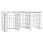 Vidaxl mur de gabion pour poubelle 270x91x120 cm fer galvanis�
