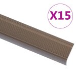 Vidaxl nez de marche forme en l 15 pcs aluminium 100 cm marron