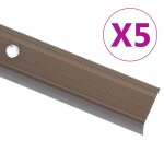 Vidaxl nez de marche forme en l 5 pcs aluminium 100 cm marron