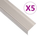 Vidaxl nez de marche forme en l 5 pcs aluminium 90 cm champagne