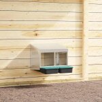 Vidaxl nichoir  poules 2 compartiments, fixation murale, acier galvanis