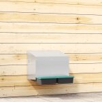 Vidaxl nichoir  poules 2 compartiments, fixation murale, acier galvanis