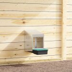 Vidaxl nichoir  poules1 compartiment, fixation murale, acier galvanis