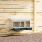Vidaxl nichoir  poules3 compartiments, fixation murale, acier galvanis