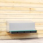 Vidaxl nichoir  poules4 compartiments, fixation murale, acier galvanis