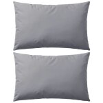 Lot de 2 coussins d'extérieur gris 60 x 40 cm, résistants a l'eau et aux uv Lot de 2 coussins d'extérieur gris 60 x 40 cm, résistants a l'eau et aux uv
