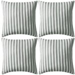 Vidaxl oreiller d'extérieur 4 pcs impression rayure 45 x 45 cm gris Vidaxl oreiller d'extérieur 4 pcs impression rayure 45 x 45 cm gris