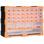 Vidaxl organisateur multi - tiroirs avec 38 tiroirs 52x16x37, 5 cm