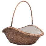 Vidaxl panier  bois de chauffage avec poigne 60x44x55 cm saule