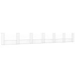 Vidaxl panier de gabion en forme de u avec 7 poteaux fer 740x20x100 cm