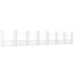 Vidaxl panier de gabion en forme de u avec 8 poteaux fer 860x20x150 cm