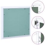 Vidaxl panneau d'accs cadre en aluminium plaque de pltre 200x200 mm
