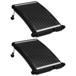 Vidaxl panneaux de chauffage solaire de piscine courbs 2pcs 72, 5x46cm