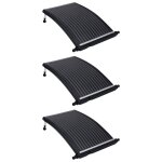 Vidaxl panneaux de chauffage solaire de piscine courb�s 3 pcs 110x65cm