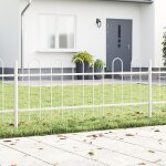 Vidaxl panneau de cl�ture de jardin blanc acier 170 x 60 cm durable