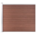 Vidaxl panneau de cl�ture wpc 175x146 cm marron