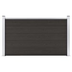 Vidaxl panneau de clture wpc 180x105 cm noir