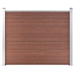 Vidaxl panneau de clture wpc 180x146 cm marron